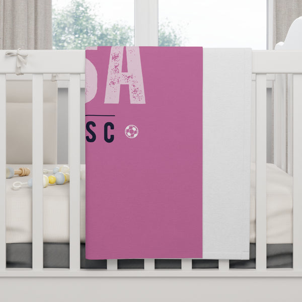 Soft Fleece Baby Blanket - Baller Pink