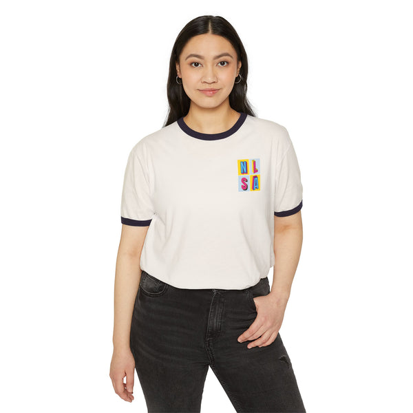 Unisex Cotton Ringer T-Shirt - BB 80s Block