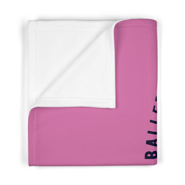 Soft Fleece Baby Blanket - Baller Pink