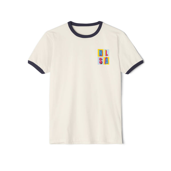 Unisex Cotton Ringer T-Shirt - BB 80s Block