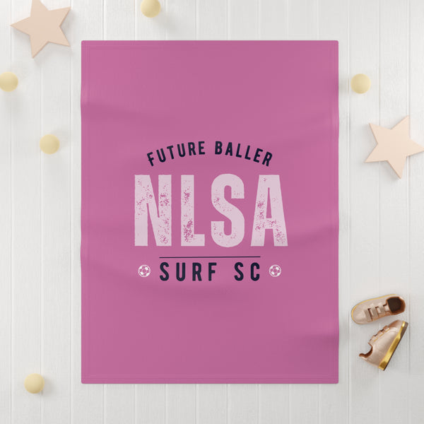 Soft Fleece Baby Blanket - Baller Pink
