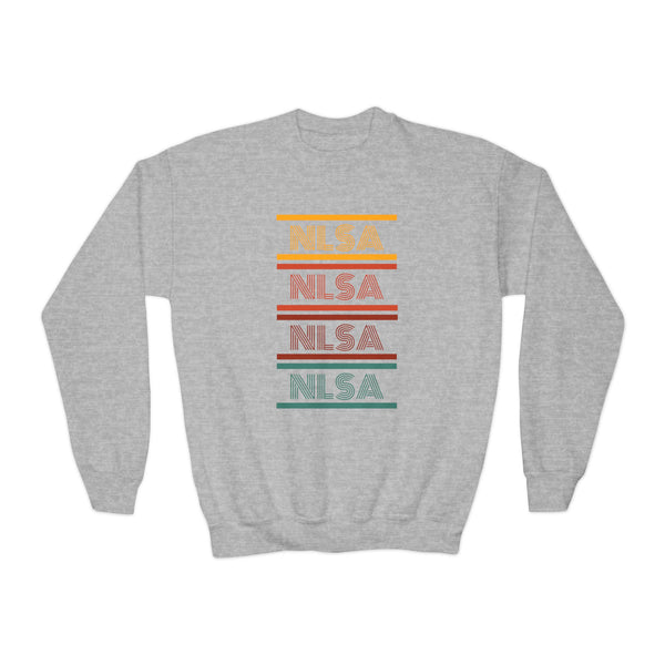 Youth Crewneck Sweatshirt - Retro Repeat