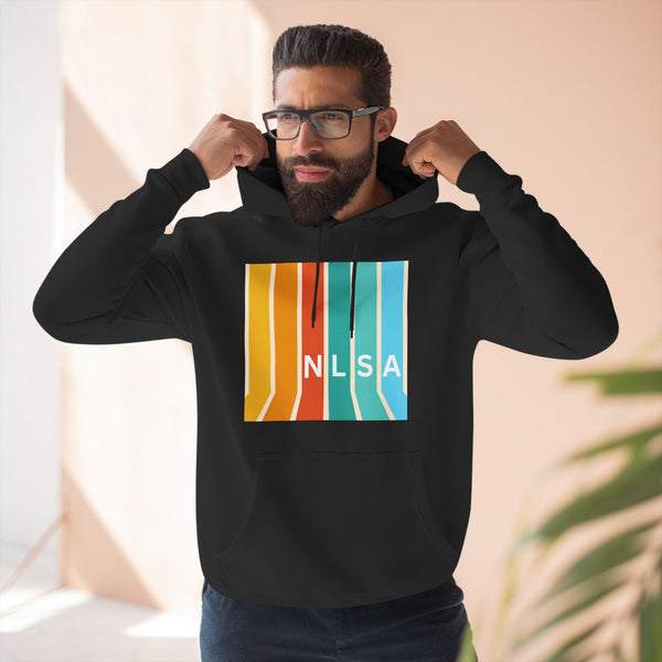 Three-Panel Fleece Hoodie - Stripes