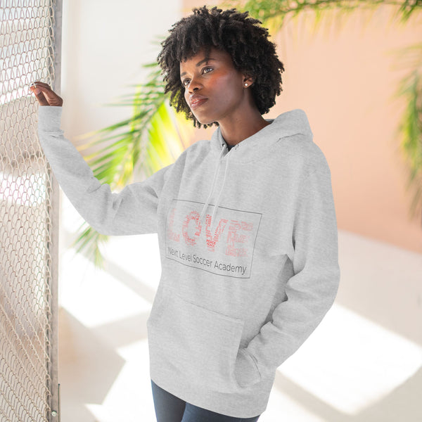 Three-Panel Fleece Hoodie - Love