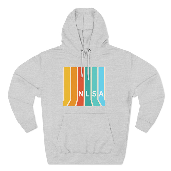 Three-Panel Fleece Hoodie - Stripes