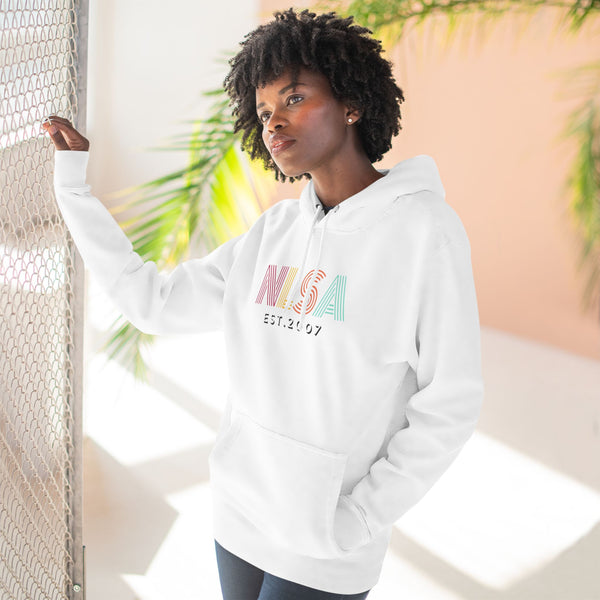 Three-Panel Fleece Hoodie - Retro Est.