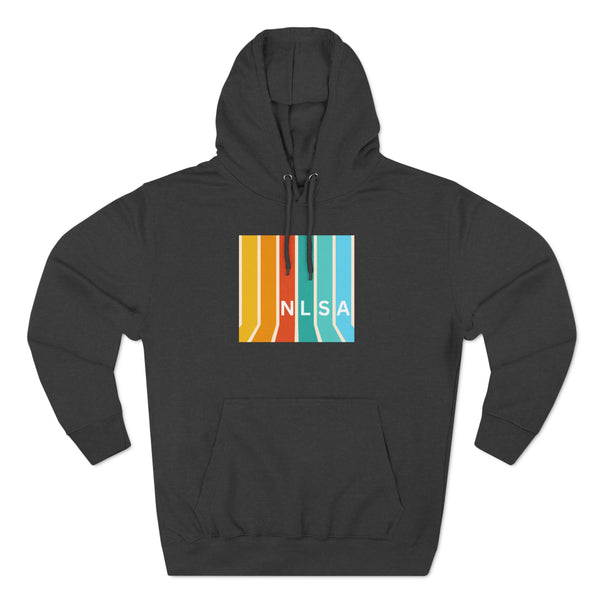 Three-Panel Fleece Hoodie - Stripes