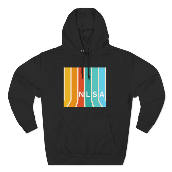 Three-Panel Fleece Hoodie - Stripes