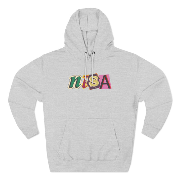 Three-Panel Fleece Hoodie - Cut Outs