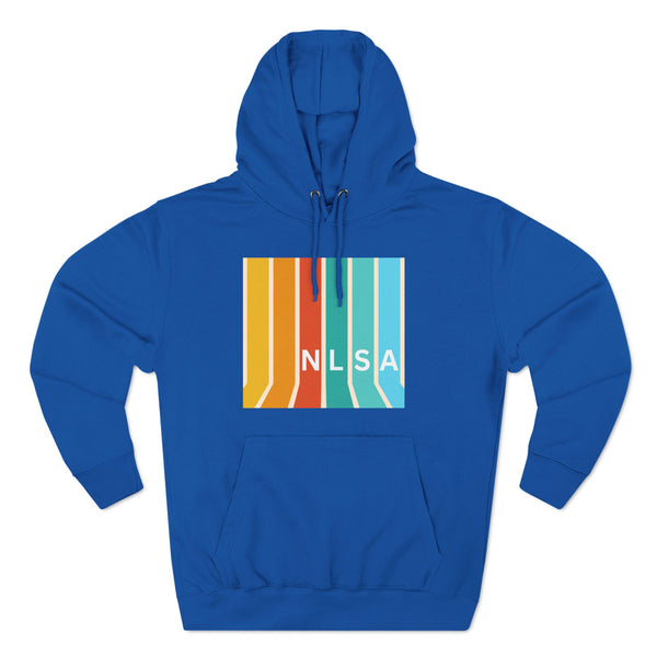 Three-Panel Fleece Hoodie - Stripes