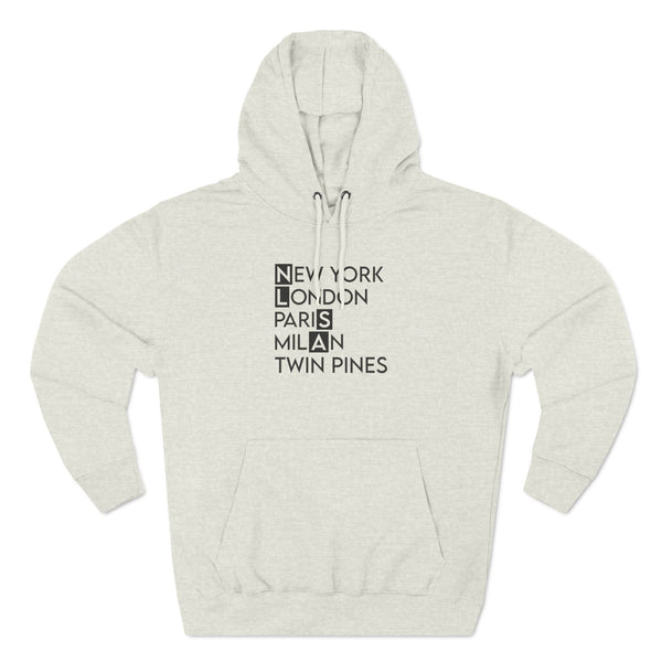 Three-Panel Fleece Hoodie - Twin Pines