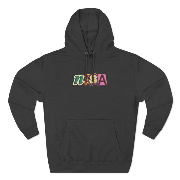 Three-Panel Fleece Hoodie - Cut Outs