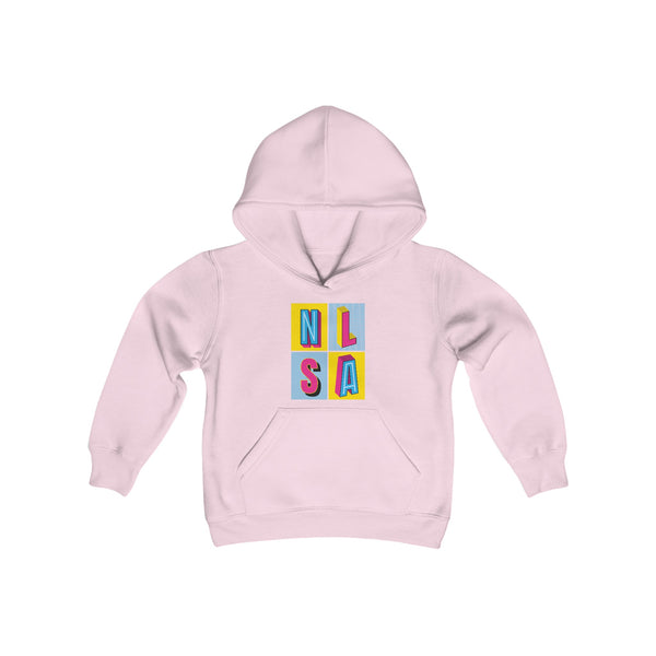 Youth Heavy Blend Hooded Sweatshirt - 80s Block