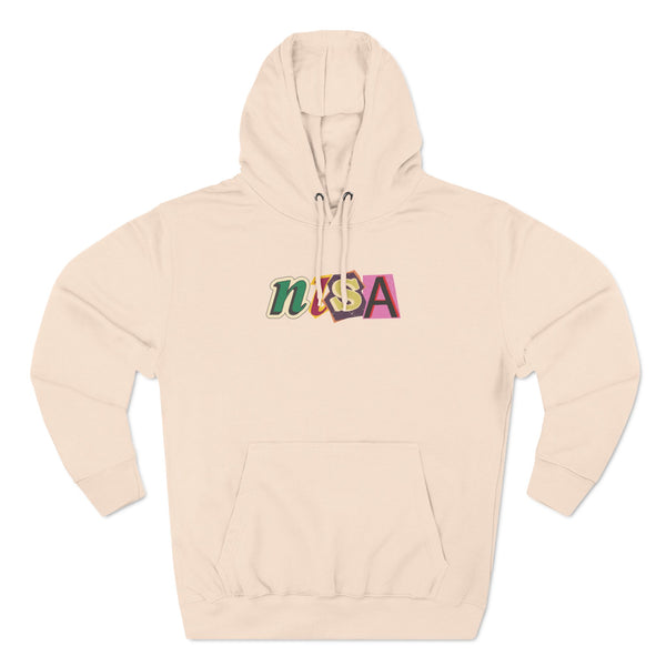 Three-Panel Fleece Hoodie - Cut Outs