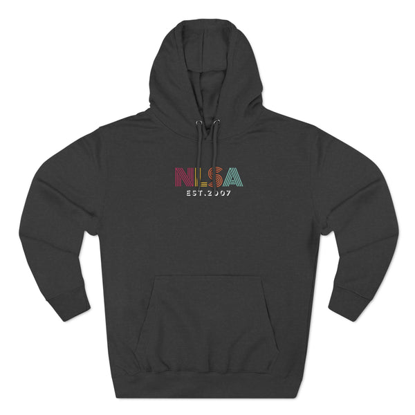 Three-Panel Fleece Hoodie - Retro Est.