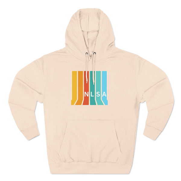 Three-Panel Fleece Hoodie - Stripes