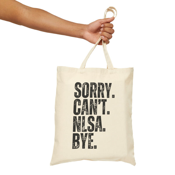 Cotton Canvas Tote Bag - Excuses