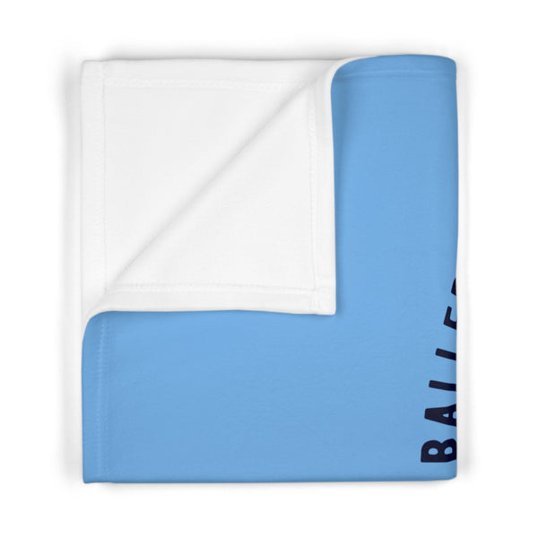 Soft Fleece Baby Blanket - Baller Blue