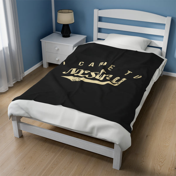 Velveteen Plush Blanket - Black Slay