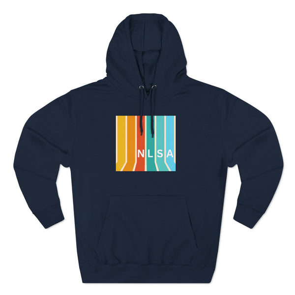 Three-Panel Fleece Hoodie - Stripes