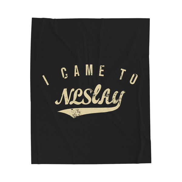 Velveteen Plush Blanket - Black Slay